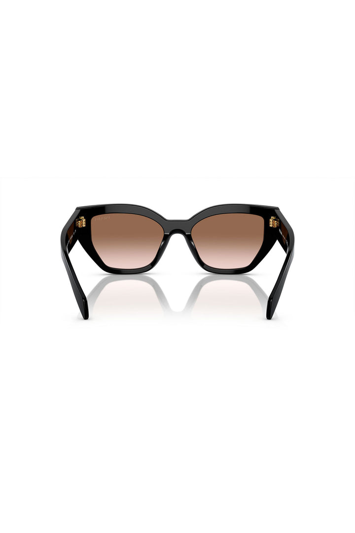 Gradient Lens Cat Eye Sunglasses - Black
