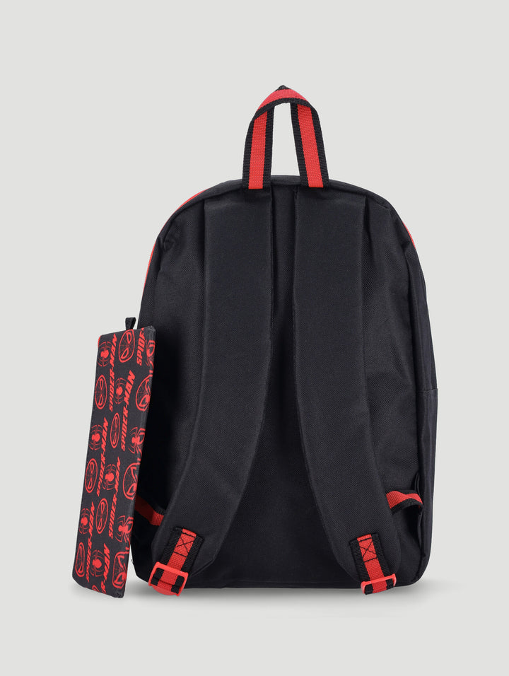 Pre-Boys Spiderman Backpack And Pencil Case - Red