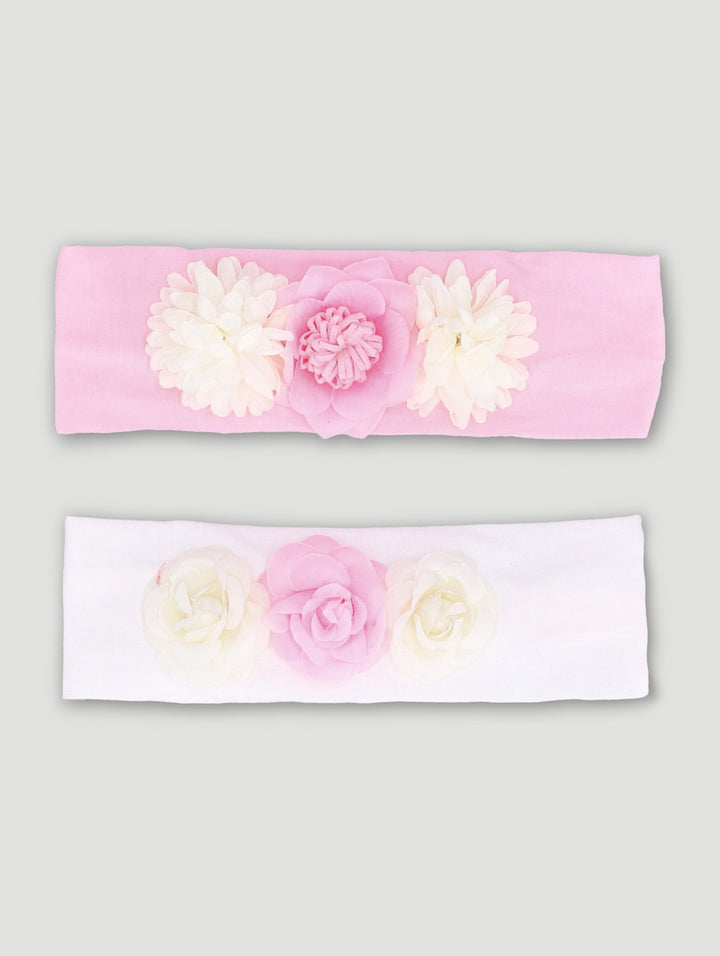 Baby Girls 2 Pack Roses Headbands - Cream