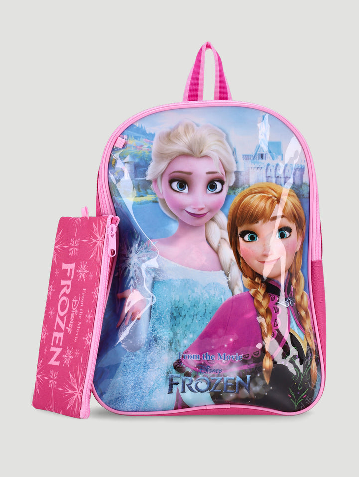 Pre-Girls Frozen Backpack And Pencil Case - Blue