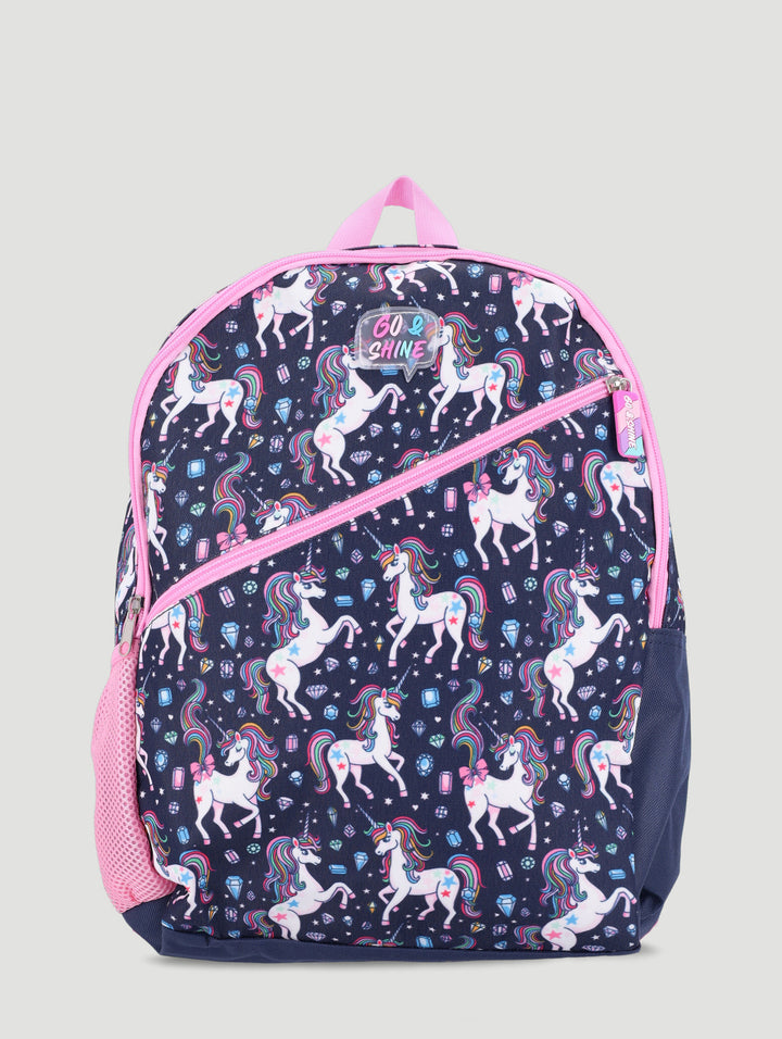 Pre-Girls Unicorn Rainbow Backpack - Blue