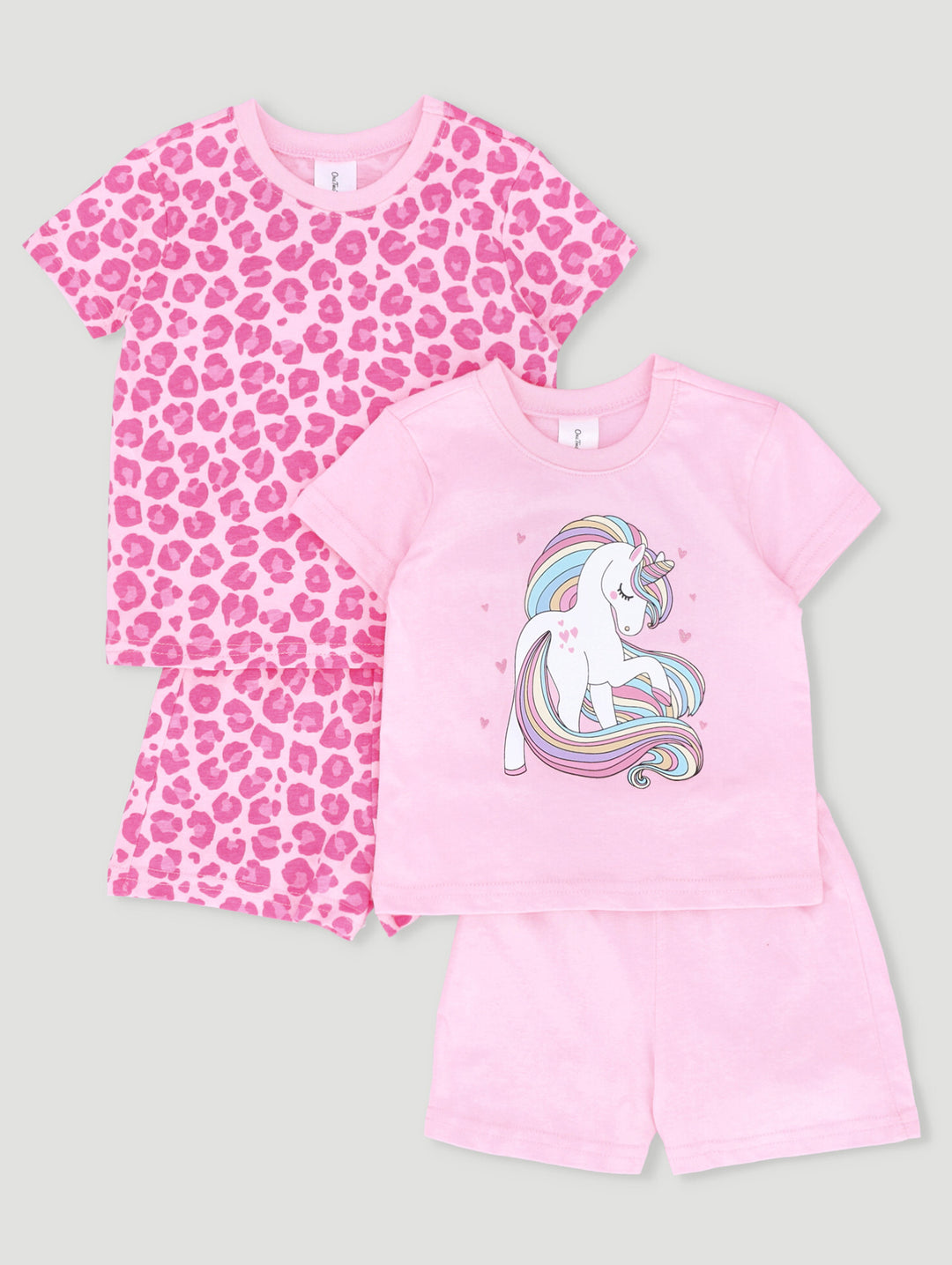 Baby Girls 2 Pack Unicorn PJ Set - Pink