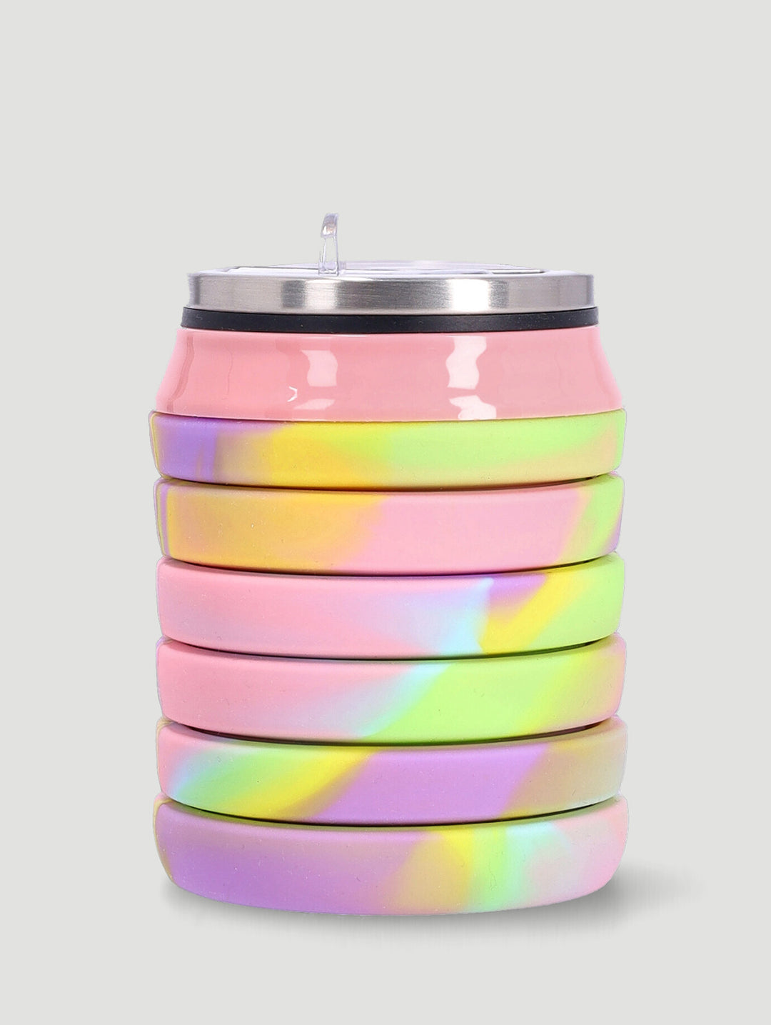 Girls Go & Shine Rainbow Silicone Water Bottle - Multi