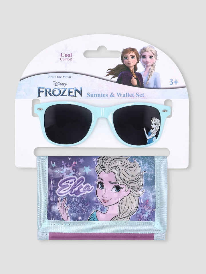 Pre-Girls Frozen Wallet And Sunnies Set - Light Blue