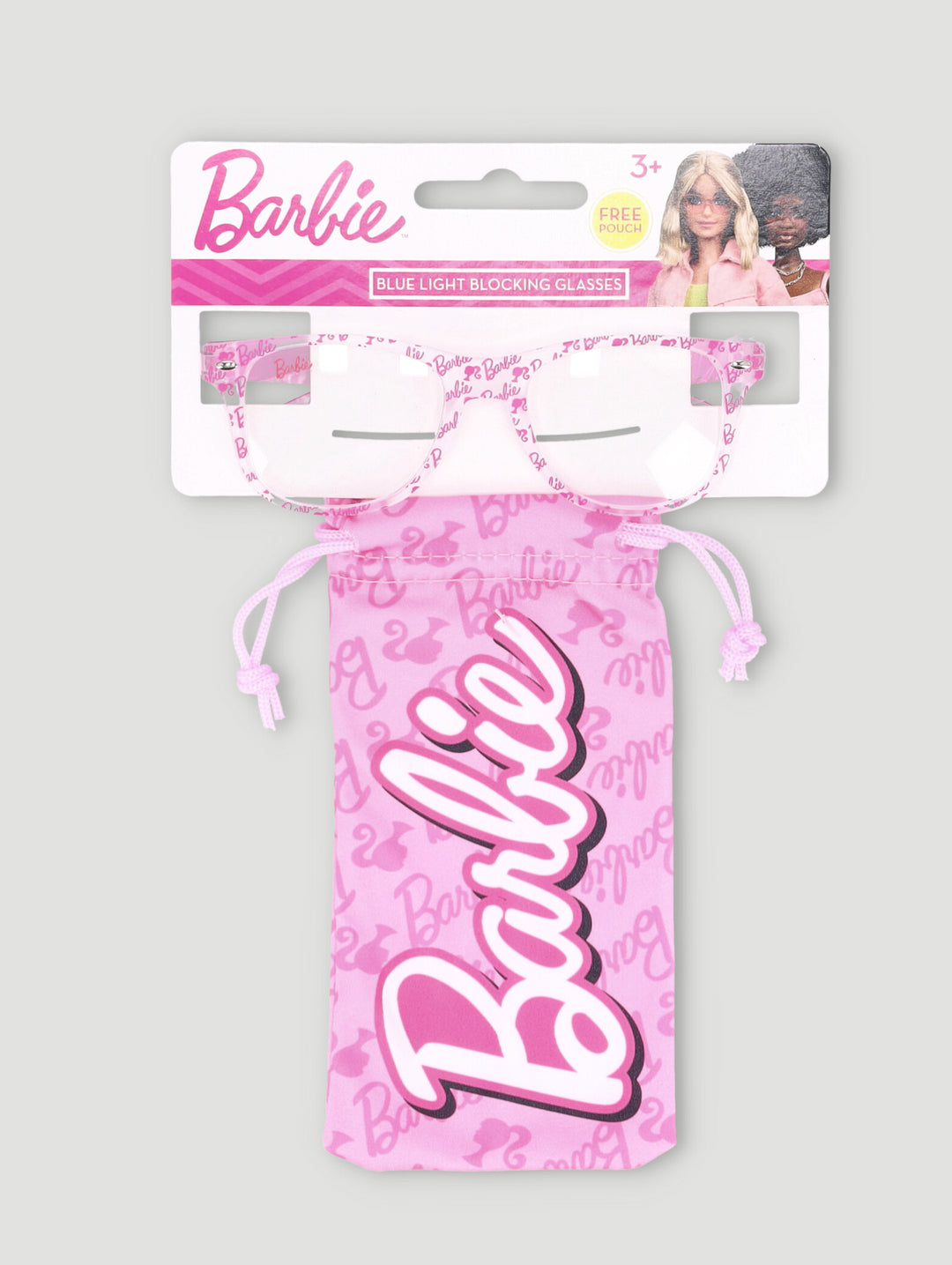 Pre-Girls Barbie Blue Light Glasses And Pouch - Pink