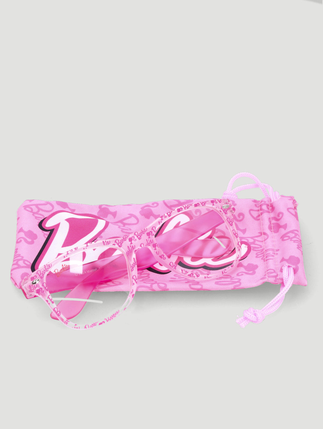 Pre-Girls Barbie Blue Light Glasses And Pouch - Pink