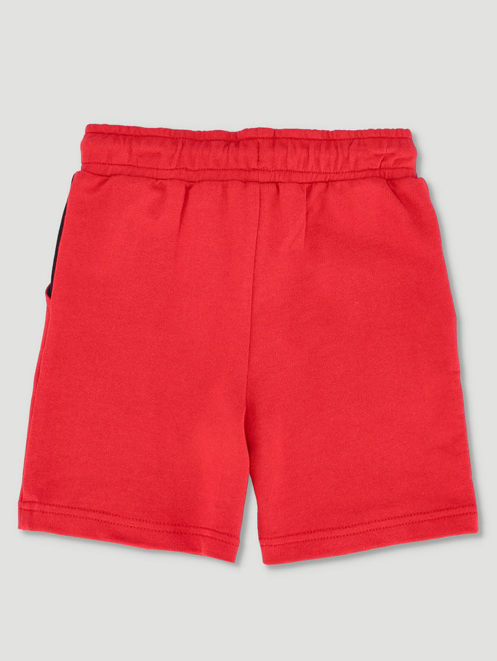 Pre-Boys Spiderman Fleece Shorts - Red
