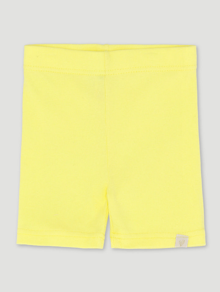 Pre-Girls Rib Cycle Shorts - Yellow