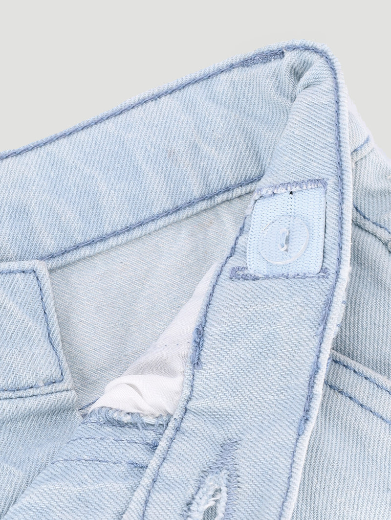 Pre- Boys Cargo Denim Short - Mid Blue