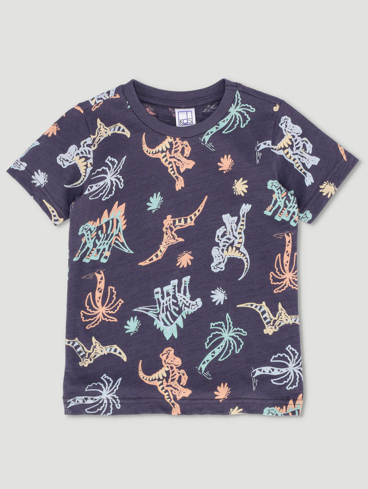 Pre-Boys Dino Tee - Slate