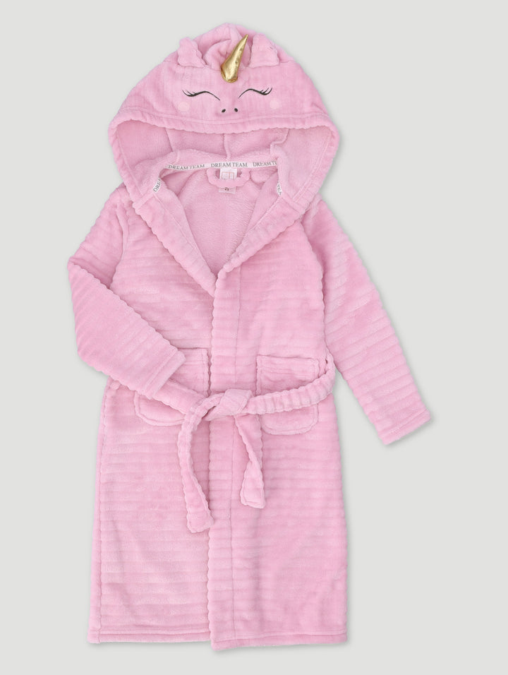 Pre-Girls Unicorn Embossed Gown - Pink