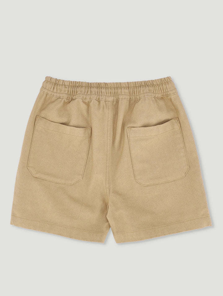 Keedo Boys Brushed Canvas Short - Tan