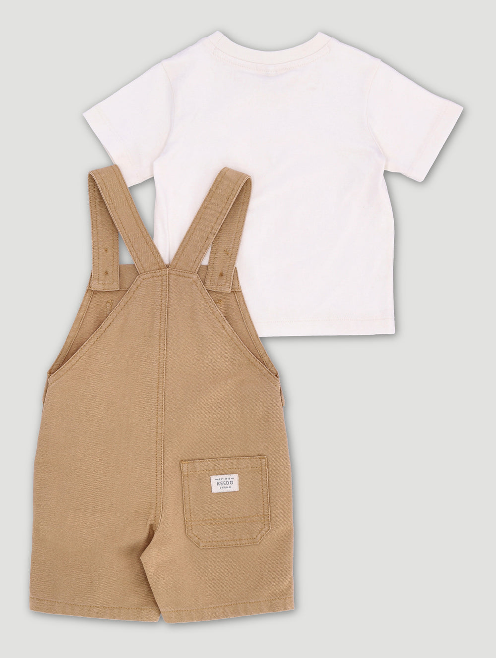 Keedo Baby Boys Brushed Canvas Mid Length Dungi Set - Tan