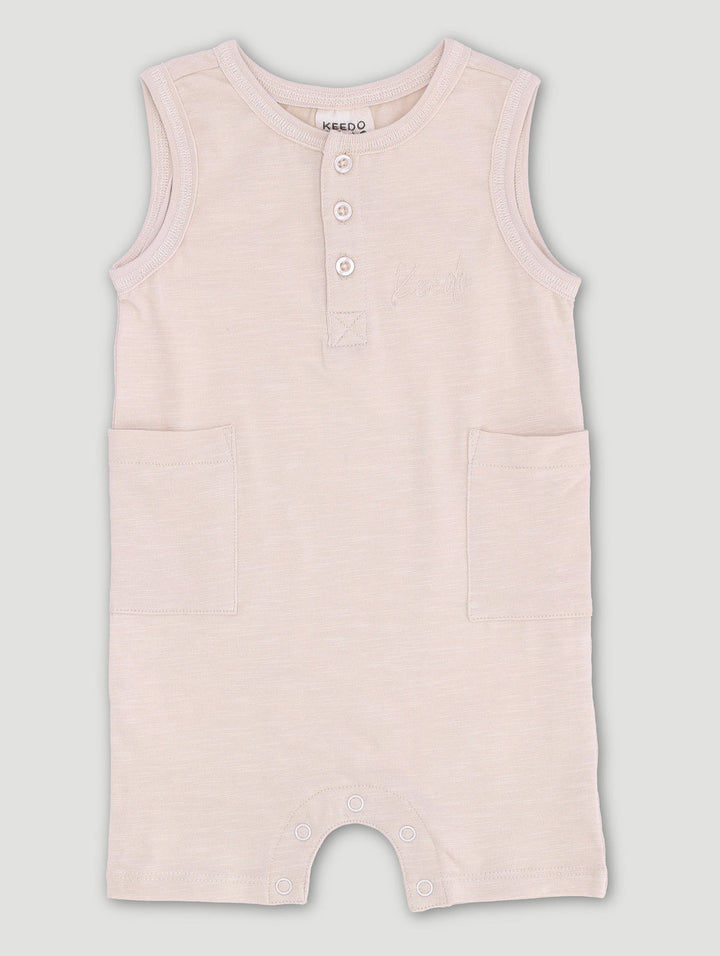 Keedo Baby Boys Palms Romper - Beige