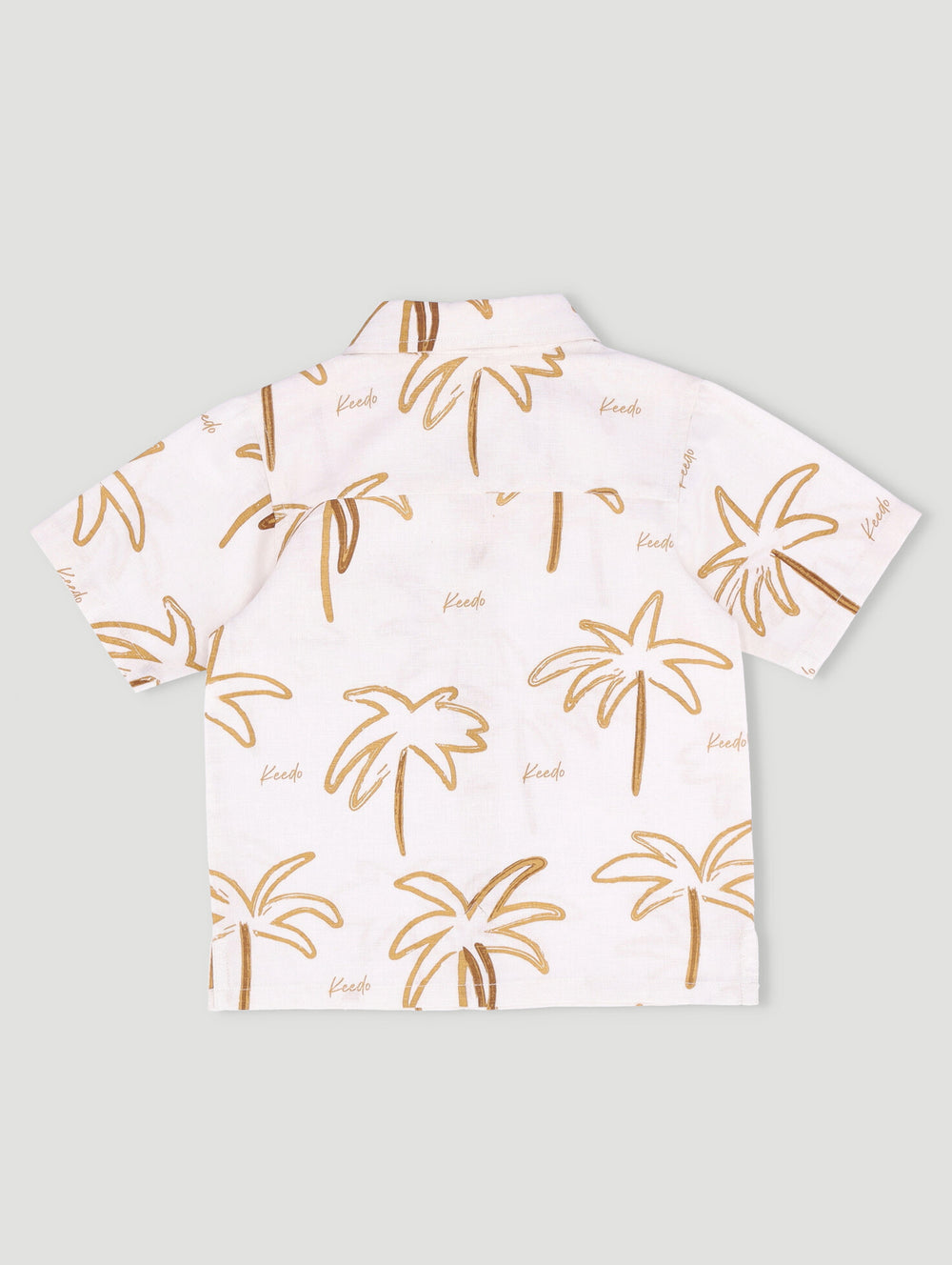 Keedo Boys Palms Resort Shirt - Cream