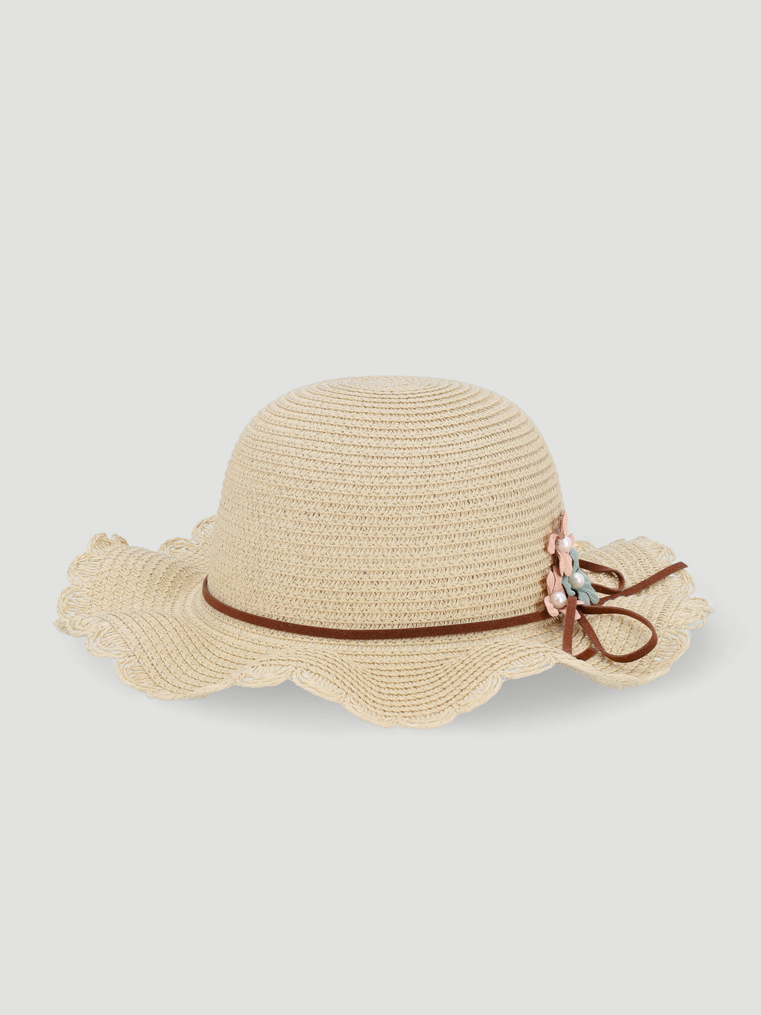 Baby Girls Straw Hat - Beige