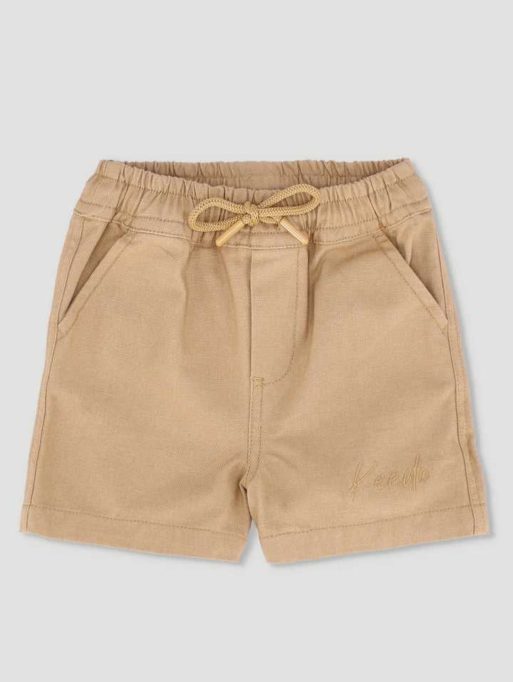 Keedo Baby Boys Brushed Canvas Short - Tan