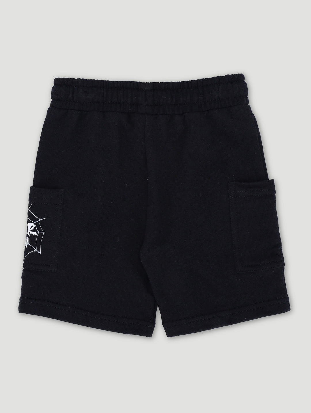 Pre-Boys Spiderman Fleece Graffiti Short - Black