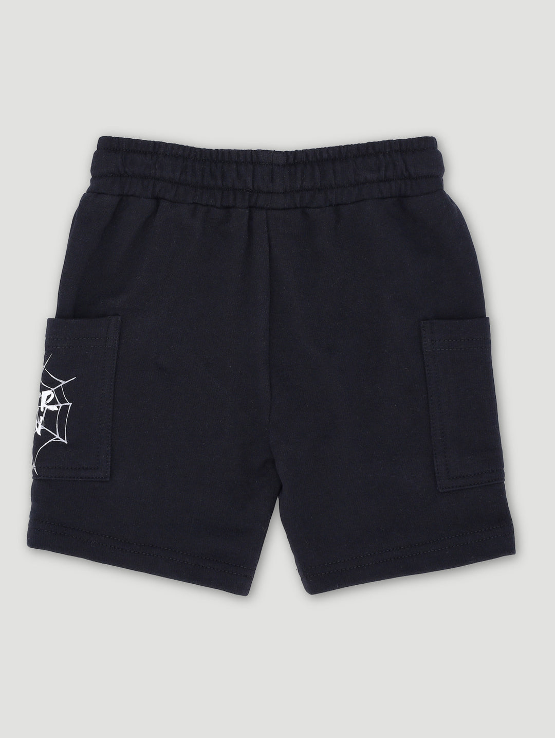 Pre-Boys Spiderman Fleece Shorts - Black