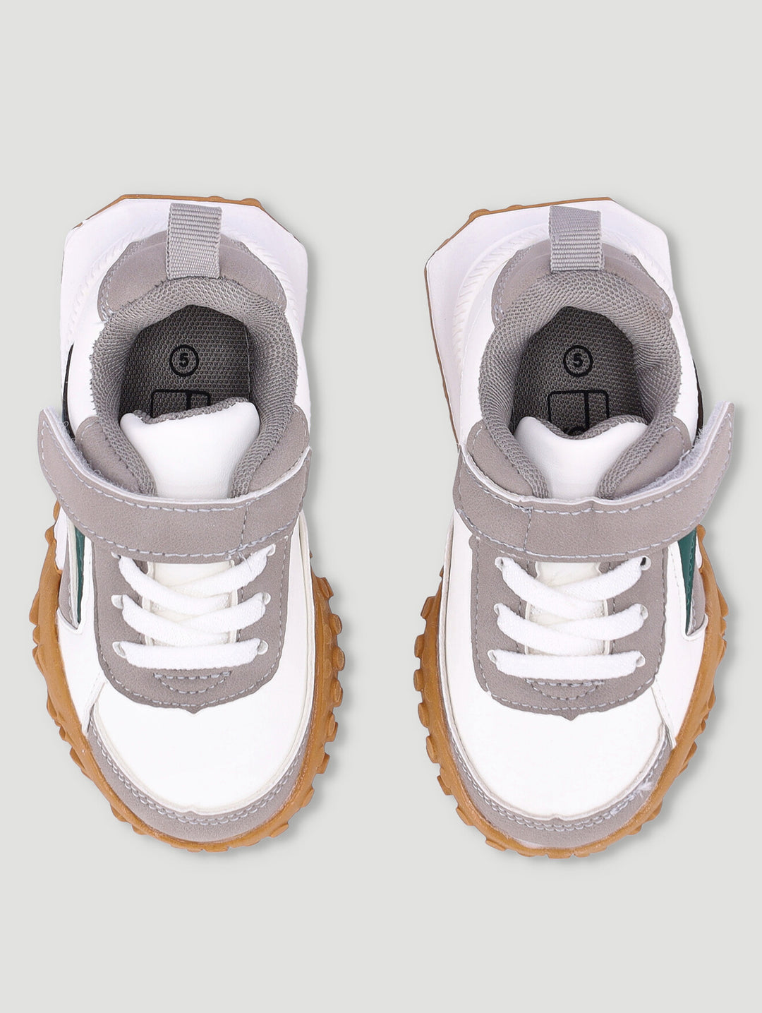 Pre-Boys Colour Block Retro Sneaker - White