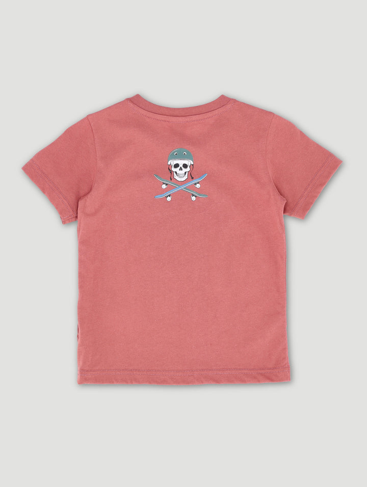 Pre-Boys Skate Skull Tee - Brick