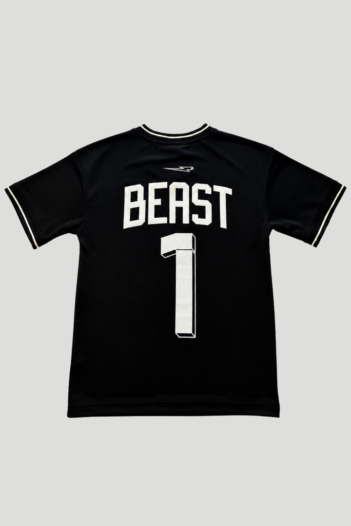 Boys Mr Beast Mesh Sports T-Shirt - Black