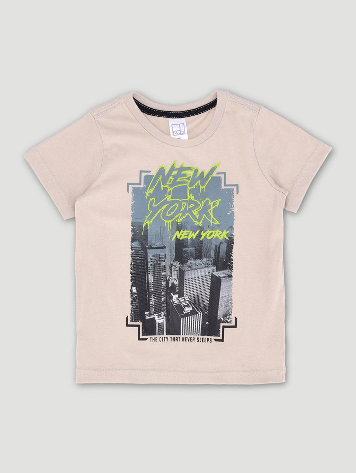 Pre-Boys Silver Linings Photo Tee - Stone