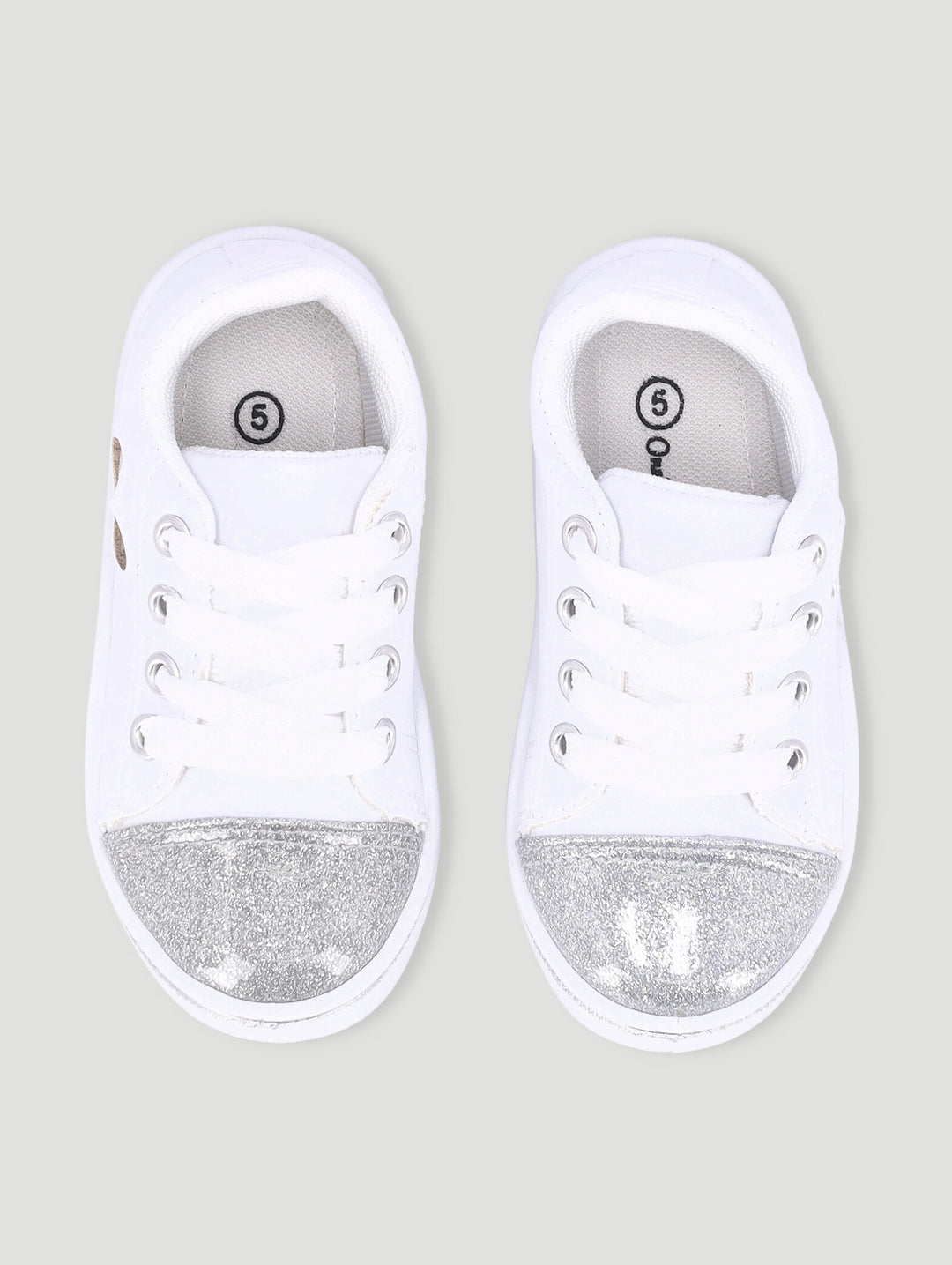 Baby Girls Heart Sneaker - White