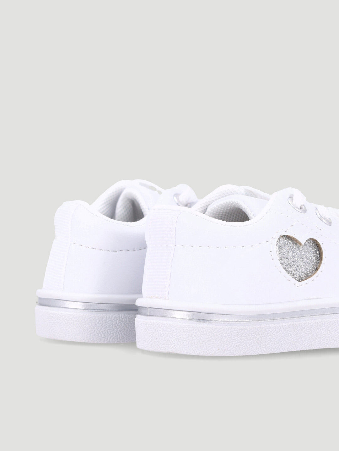 Baby Girls Heart Sneaker - White