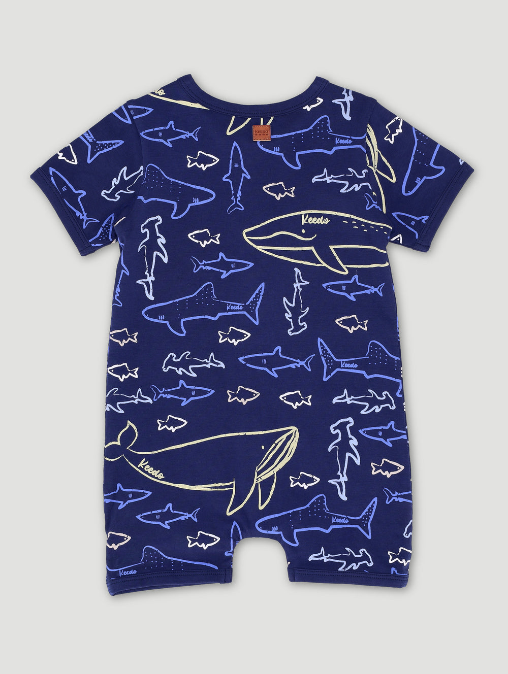Keedo Baby Boys Print Romper - Navy