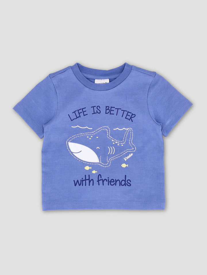 Baby Boys Embroidered Ultramarine Tee