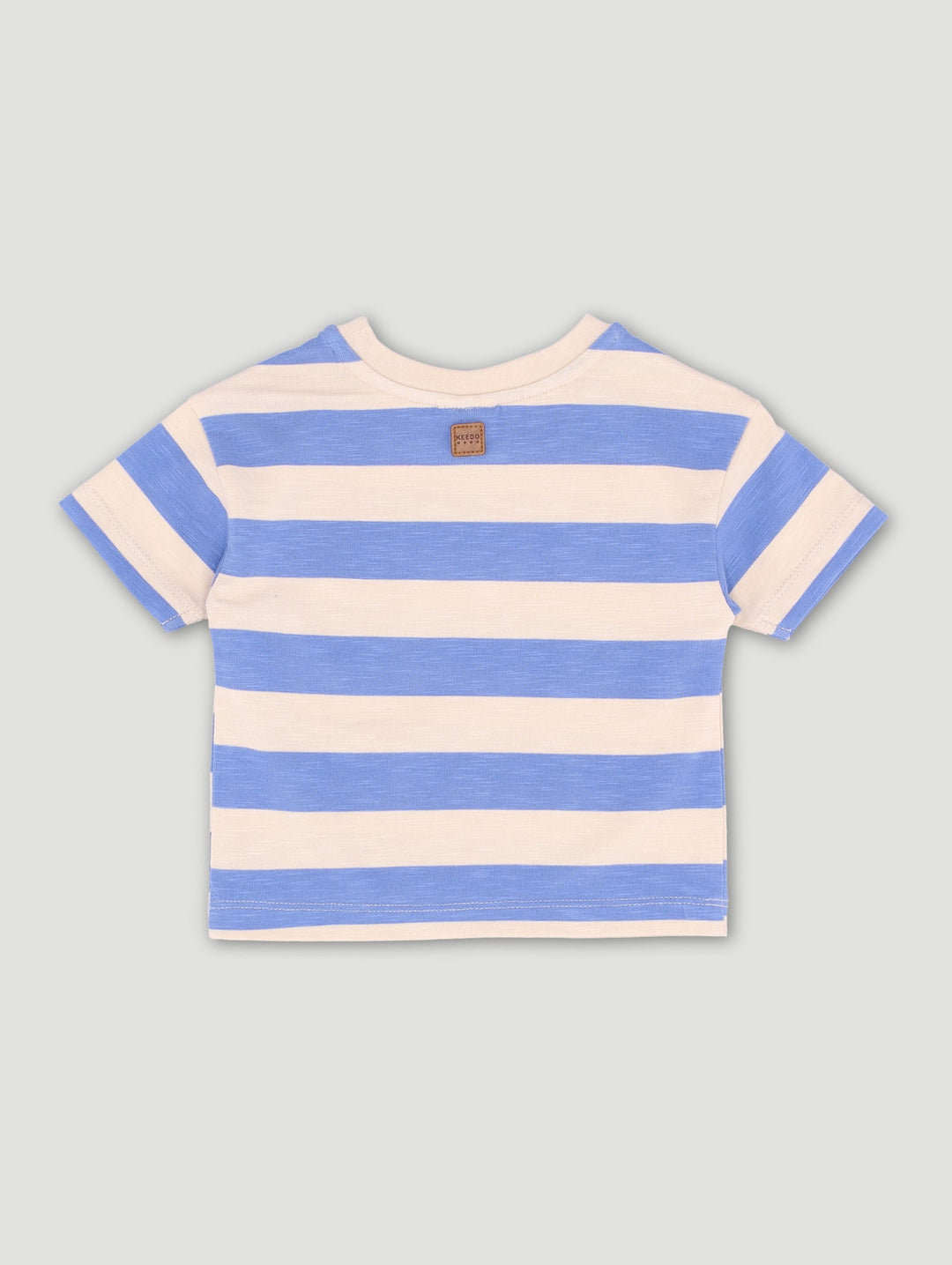 Keedo Baby Boys Stripe Logo Tee - Blue