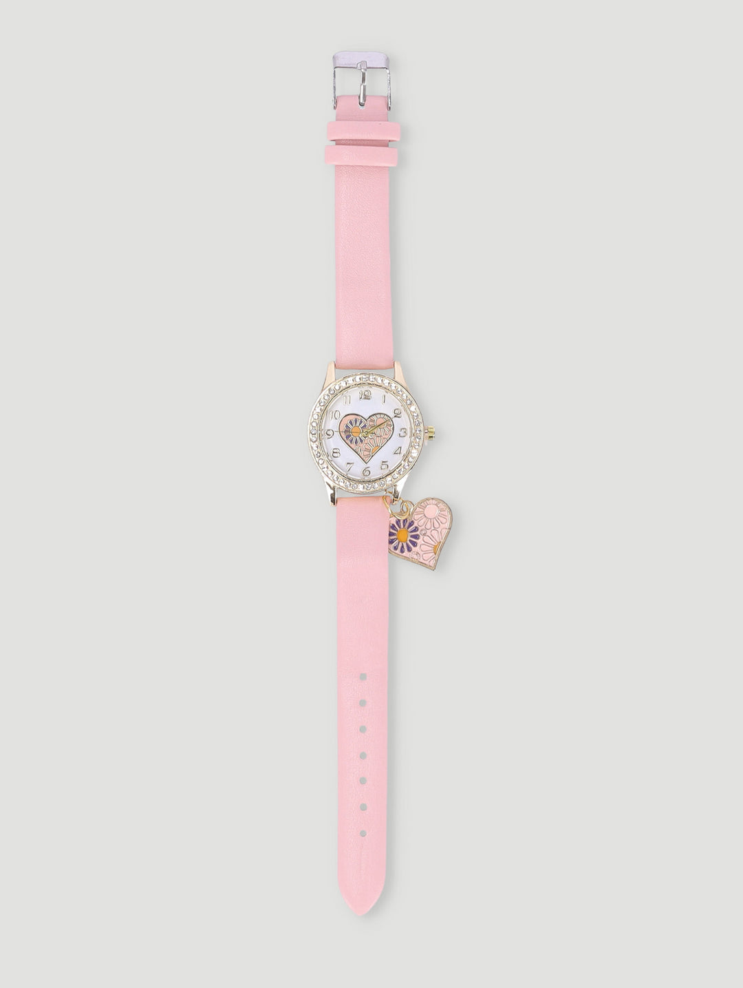Pre-Girls Charm Analogue Watch - Pink
