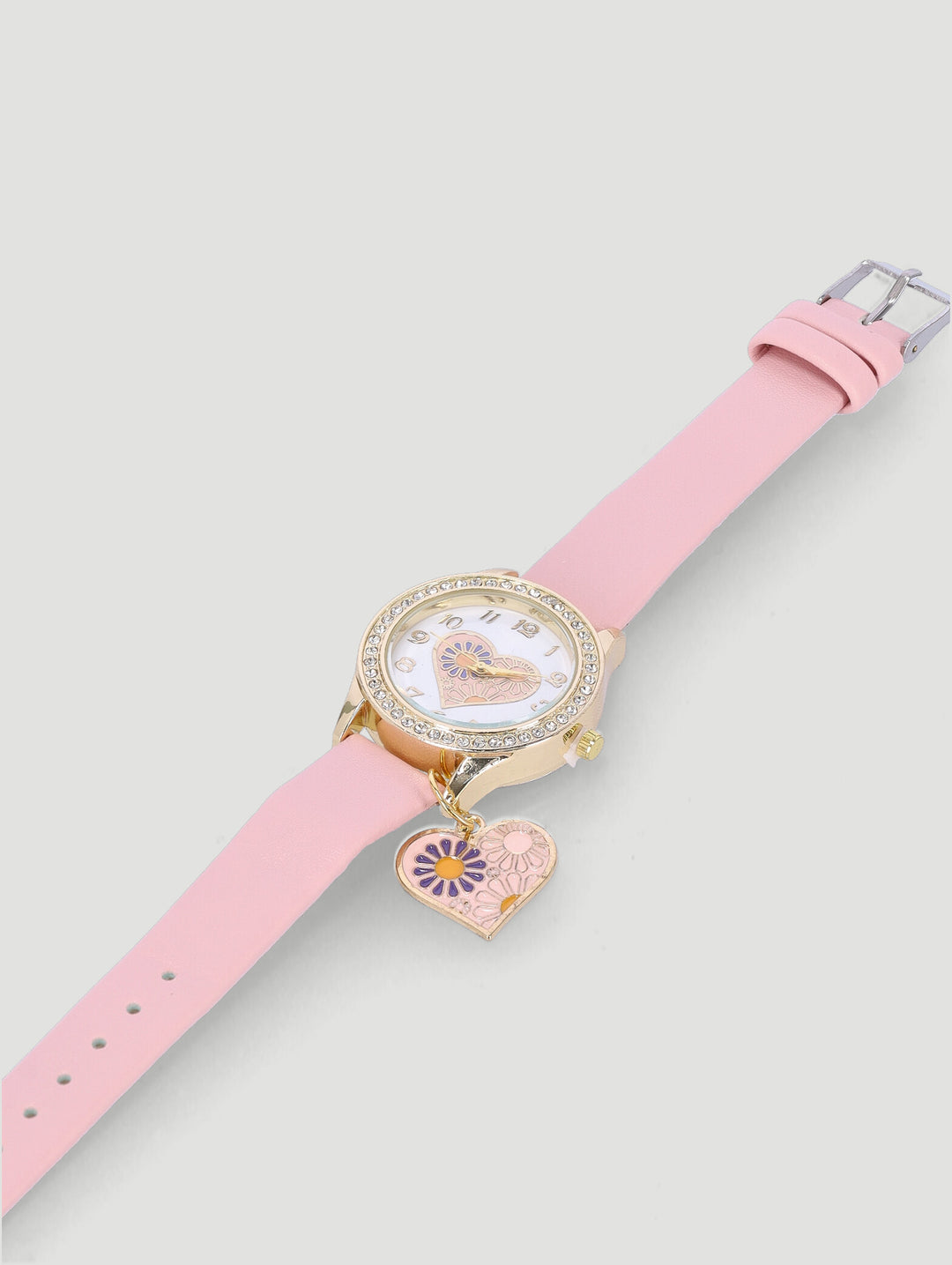 Pre-Girls Charm Analogue Watch - Pink