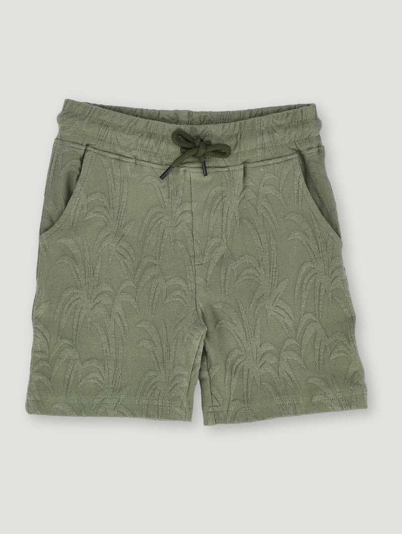 Pre-Boys Knit Texture Short - Olive