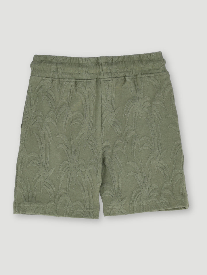 Pre-Boys Knit Texture Short - Olive