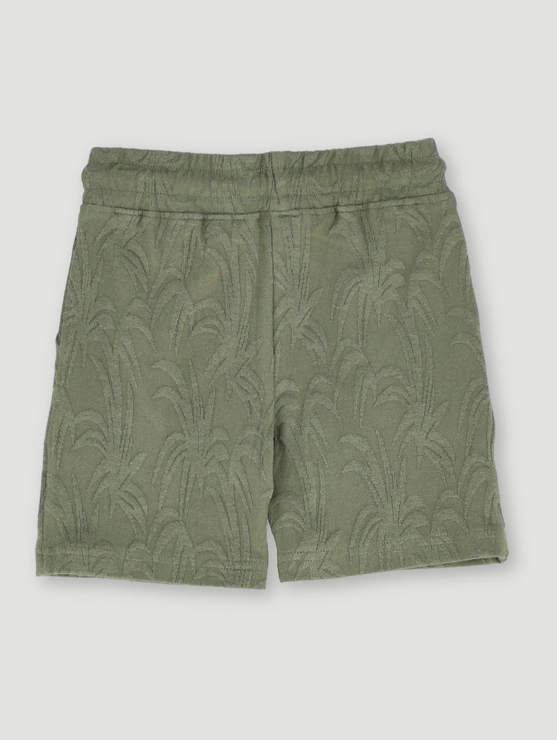 Pre-Boys Knit Texture Short - Olive