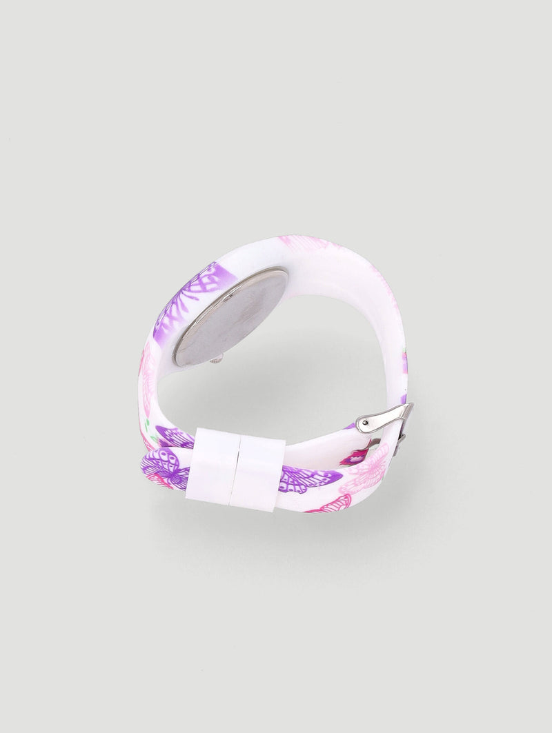 Pre-Girls Girls Printed Analogue Watch - White