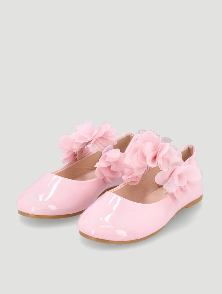 Girls Flower Pump - Pink