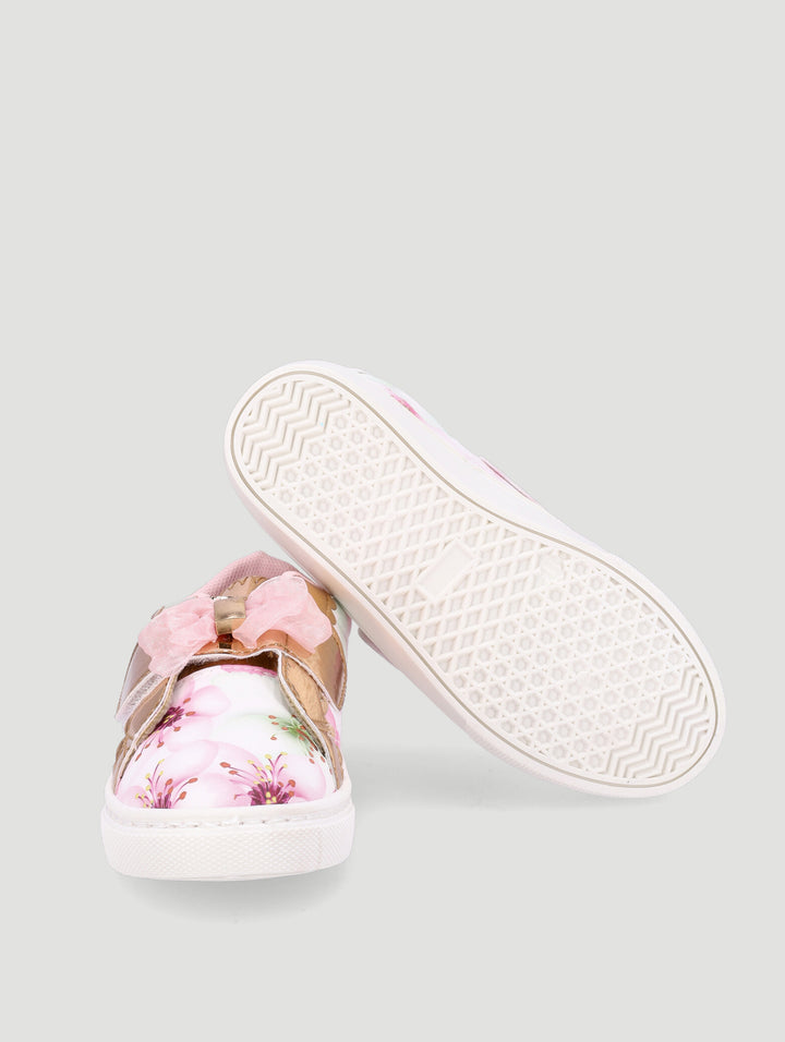 Pre-Girls Printed Bow Sneaker - Pink
