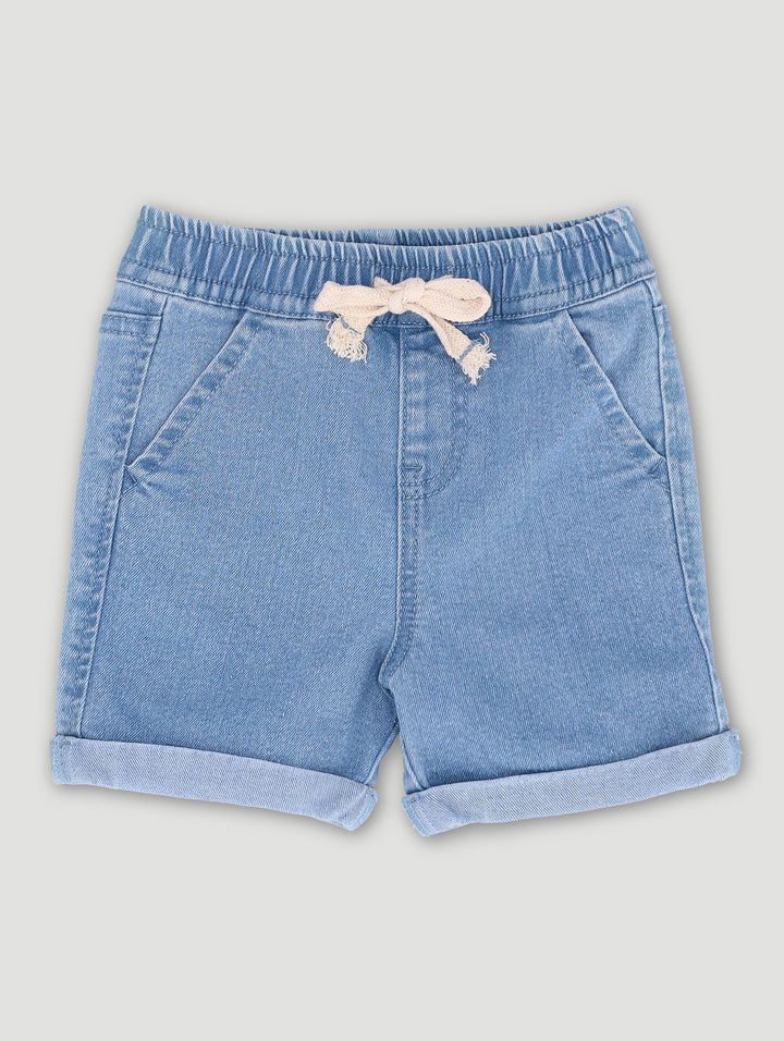 Baby Boys Denim Acid Wash Shorts - Mid Denim