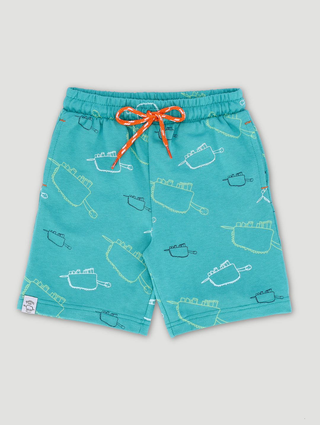 Pre-Boys Print Fleece Shorts - Teal