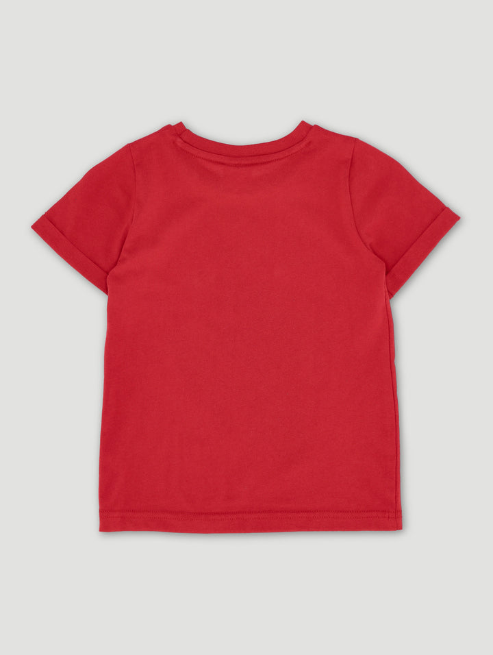 Pre-Boys Spiderman Xmas Tee - Red