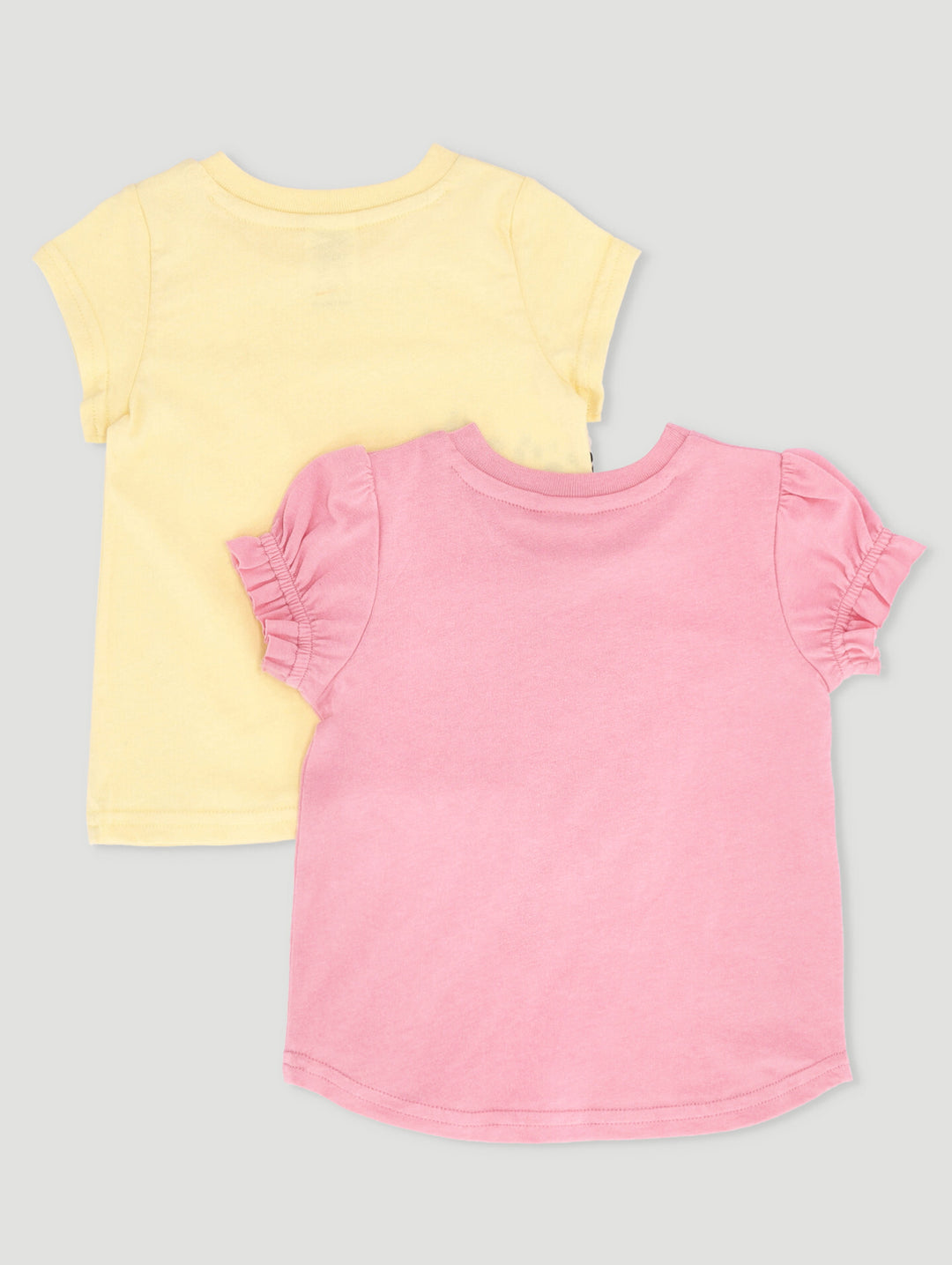 Baby Girls 2 Pack Lovely Kitty Tees - Yellow