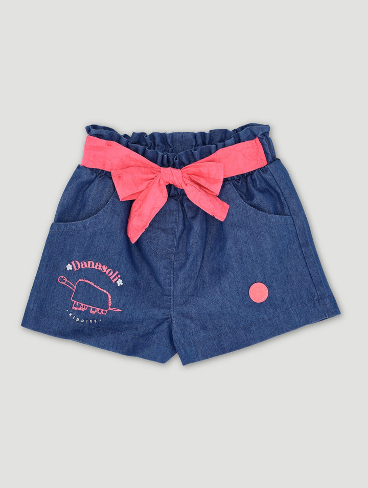 Baby Girls Chambray Short  Blue