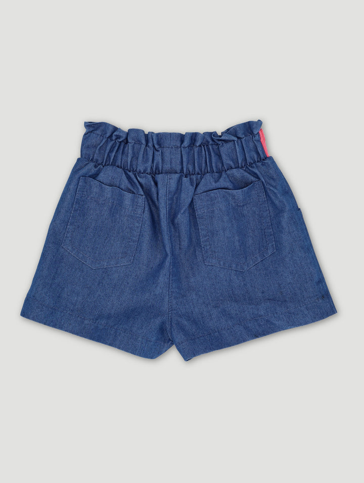 Baby Girls Chambray Short  Blue
