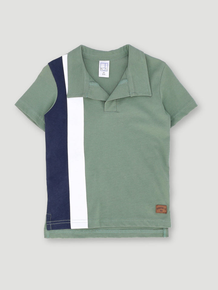 Pre-Boys Stripe Golfer - Green