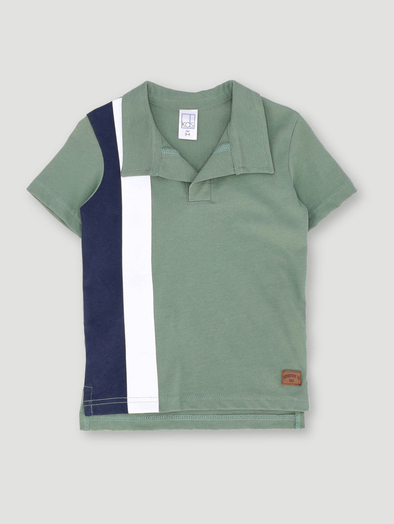 Pre-Boys Stripe Golfer - Green