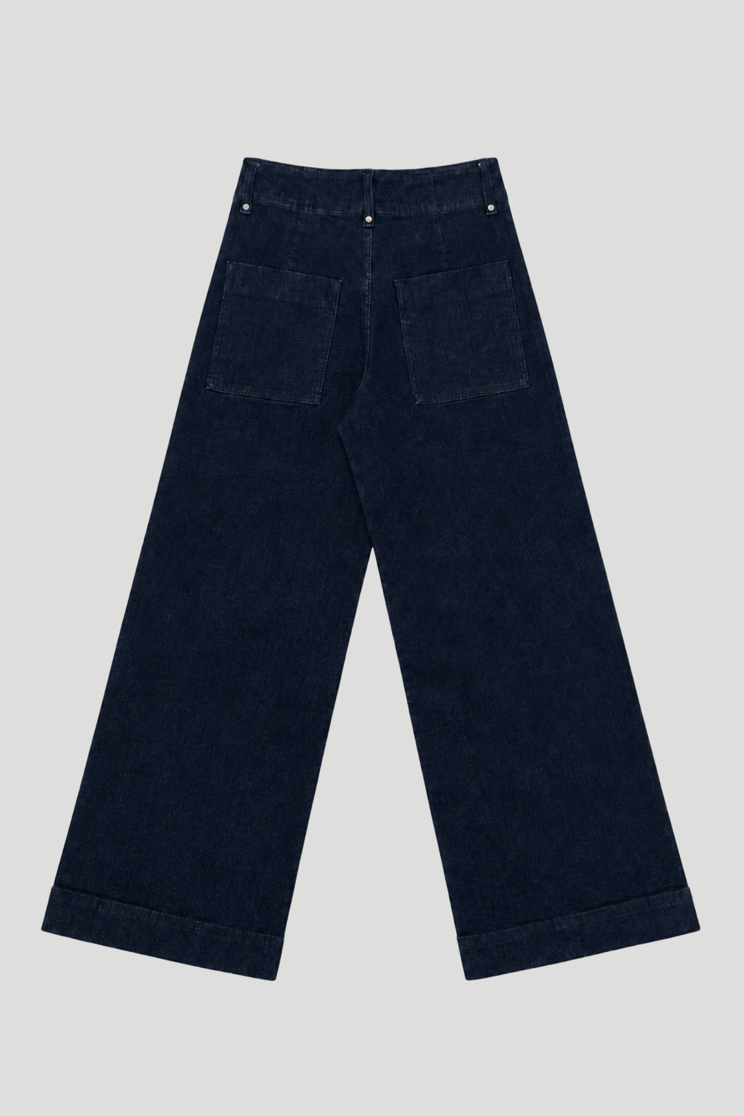 No Pocket Tailored Hirise Wide Leg Denim - Raw Wash