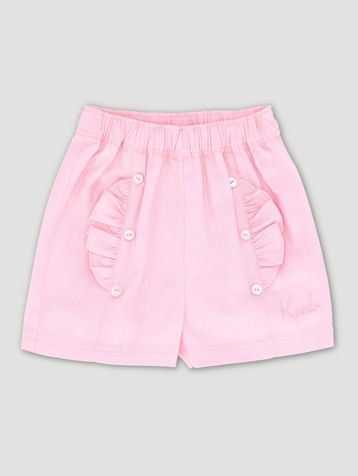 Keedo Baby Girls Twill Short - Pink